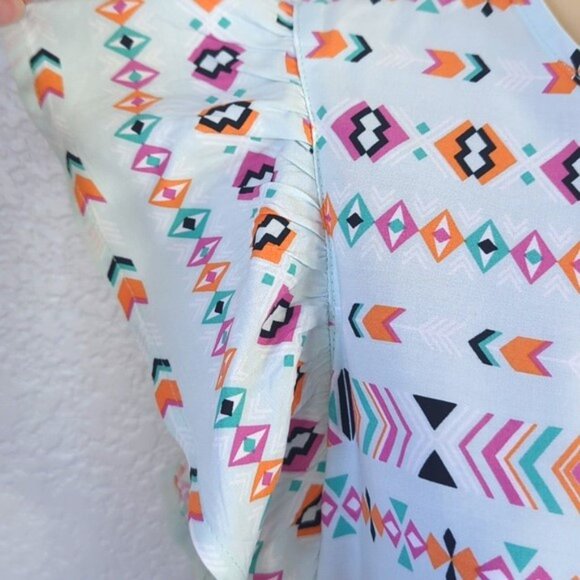 Wrangler Girl's XXL Tiered Dress Ruffle Sleeves Southwestern Print - Picture 4 of 7